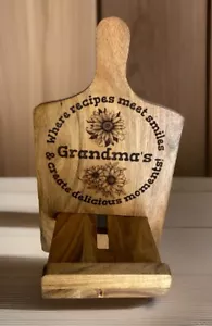 Grandma’s Cooking Cookbook/Tablet Stand, Recipe Holder for Kitchen Counter - Picture 1 of 7