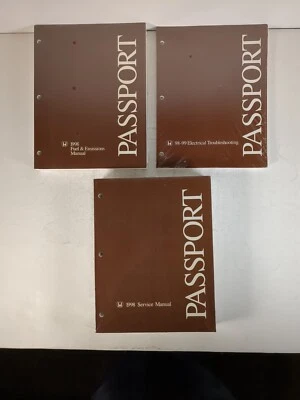 Honda Passport 1998 manual de servicio, combustible y emisiones, eléctrico OEM 3 libros nuevos Foto 1 de 4