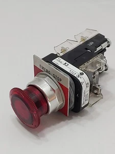 Allen Bradley 800T-FXTQH24RA1 E-Stop Push / Pull w 800T-XAI (E) & 800T-XA ser. D - Picture 1 of 4