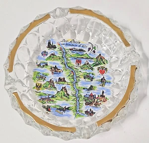 Cenicero Mapa Souvenir del Rin von Rudesheim C Colonia - Cristal - Imagen 1 de 4