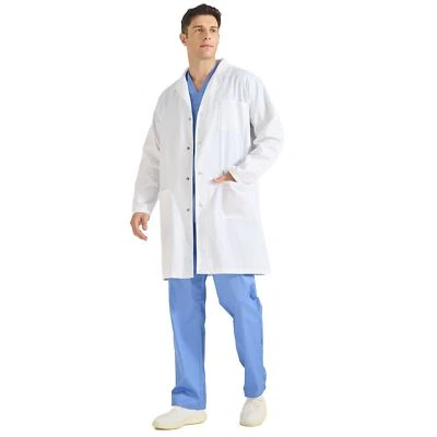 - Unisex Laborkittel - Sanitary Uniform Medical Kittel Apothekenkittel Ref Q8... - Bild 1 von 4