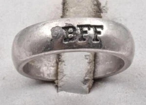 Vintage Sterling Silver BFF 6mm wide smooth convex front wedding band ring 6.25 - Picture 1 of 3