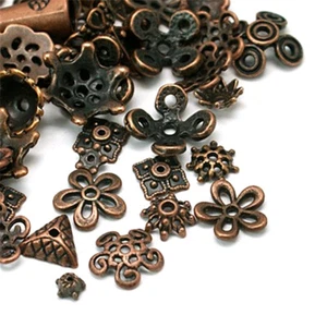 500g Assorted Tibetan Alloy Bead Caps Antique Jewelry Findings 8~20mm Pick Color - Picture 1 of 19