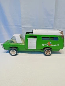 Vintage 70s Buddy L Riding Academy Horse Hauler Truck Green White 18" - Bild 1 von 8
