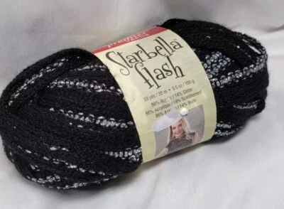 Premier Yarn Starbella 33 Yard Skein Color Starry  3.5 oz Acrylic Metal Black  - Image 1 of 4