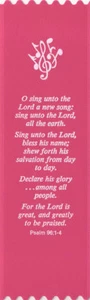 "O Sing..." Inspirational Bible Bookmark Ribbons, pack of 10, 2½" x 8" (#6-955) - Picture 1 of 1