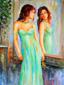 DI CAPRI ORIGINAL LARGE OIL PAINTING ON CANVAS | WALL ART | CHÂTEAU MERLOT | 17 - Picture 1 of 12