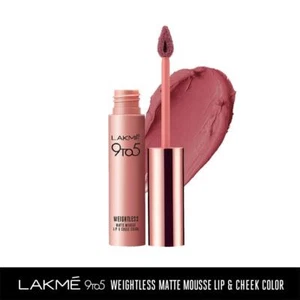 Lakme 9 a 5 Mousse Senza Peso Colore Labbra e Guance, Tocco Rosa, 9g - Foto 1 di 8