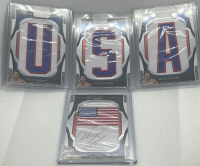Ryan Bader UFC Finest 2011 /25 set of 4 USA FLAG 🔥 AUTO on every card - Image 1 of 4