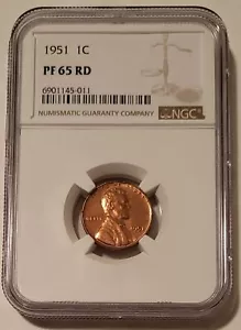 1951 Lincoln Wheat Cent PF65 RED NGC Low Proof Mintage - Picture 1 of 2