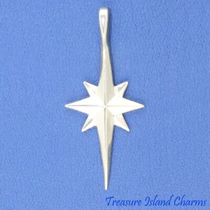 North Bethlehem Star Cross Nativity 925 Sterling Silver Pendant MADE IN USA - Picture 1 of 2