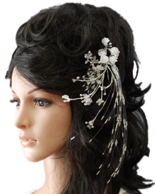 Haarschmuck Haargerteck für Hochzeit Kommunion Braut Kopfschmuck S-277 - Bild 1 von 1