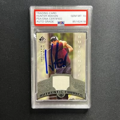 Tarjeta firmada 2005 Upper Deck SP #AF-HM Hunter Mahan automática 10 PSA/DNA autografiada G Foto 1 de 2