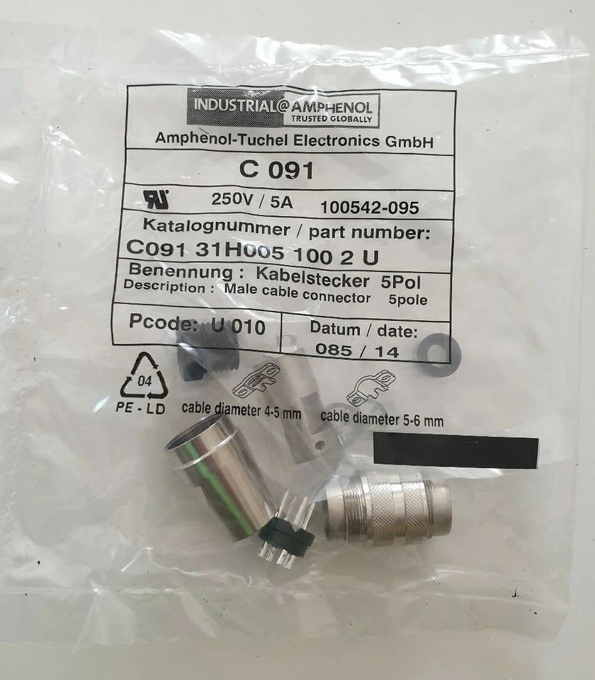 Amphenol-Tuchel C091 31H005 100 2 U *1 Stück* *NOS* - Bild 1 von 1