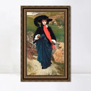 Lienzo enmarcado impresión de giclee May Sartoris por Frederick Leighton decoraciones para el hogar - Imagen 1 de 16