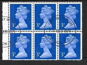 GB 1971 BOOKLET PANE SG855x6 VERY FINE USED (FDI CANCEL)POSSIBLY PART 855n - Picture 1 of 2