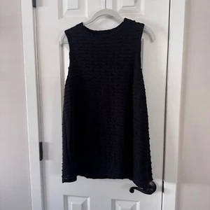 AB Studio Womens Black Ruffle Tier Blouse Size XL Extra Large E1 - Picture 1 of 9