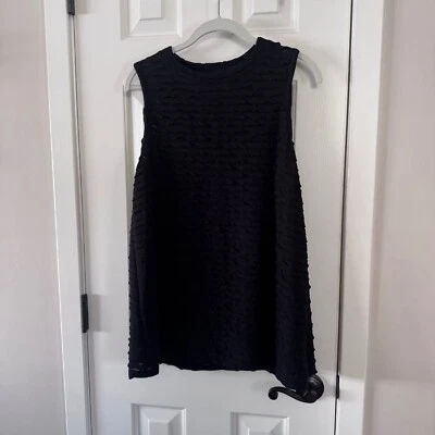 AB Studio Womens Black Ruffle Tier Blouse Size XL Extra Large E1 - Image 1 of 4