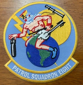 USN Navy Neptun VP-8 Patrol Squadron acht bestickter Aufnäher - Bild 1 von 2
