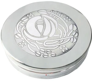 Rennie Mackintosh Glasgow Rose Bud Design en tapa 90 mm caja grande de baratijas de peltre - Imagen 1 de 4