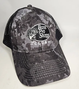 Bass Pro Shops Club Trucker Hat Cap Gray Mesh Snapback Adjustable - Picture 1 of 4