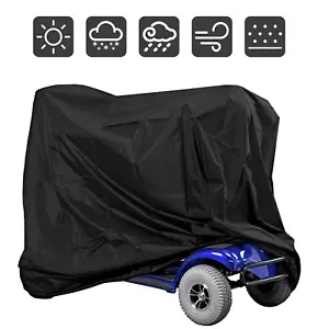 Mobility Scooter Rain Cover Waterproof Wheelchair Storage Protection 55" 67" 75" - Picture 1 of 15