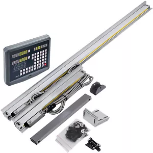 Kit 2 Assi Lettura Digitale DRO Visualizzazione Scale Lineari da 250mm e 1000mm - Picture 1 of 12