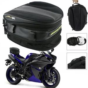 Motorcycle Tail Bag Rear Seat Travel Helmet Luggage Storage Backpack Waterproof - Picture 1 of 12