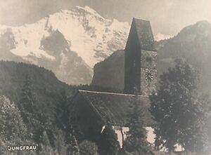 Antique Print Jungfrau C1930's Switzerland & Alps Vintage Photo Print