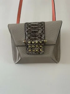 Rachel Roy Faux Snakeskin Studded Crossbody Bag - Picture 1 of 3