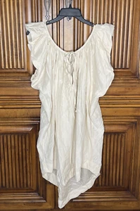 Kalita Womens Dress Extra Small XS Beige Andromeda Mini Silk Cotton Loose Fit - Picture 1 of 13