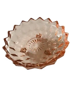 Pretty in Pink Depression Glass "This & That" 6 " Bowl - Picture 1 of 5