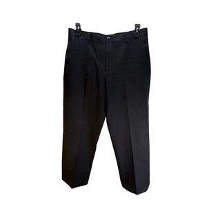 L.L. Bean Mens Classic Fit Black Chino Pants 100% Wool Size 34W Office Career - Picture 1 of 14