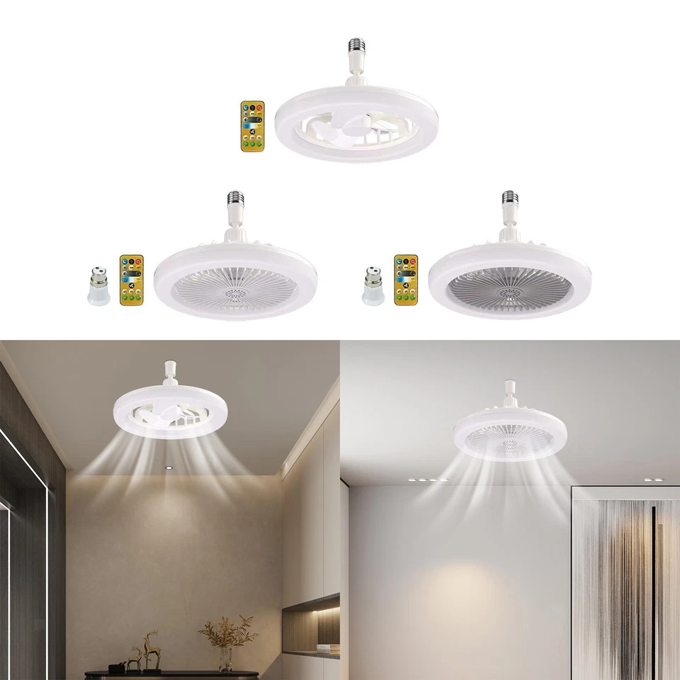 Ceiling Fans with Lights 30W 3 Speeds E27 for Bedroom Home Dining Room - Image 1 of 1