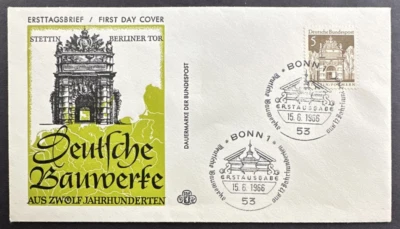 Germany 1966 FDC Sc# 936 Berlin Gate Stettin 5pf  1st Day Cover - Image 1 of 2