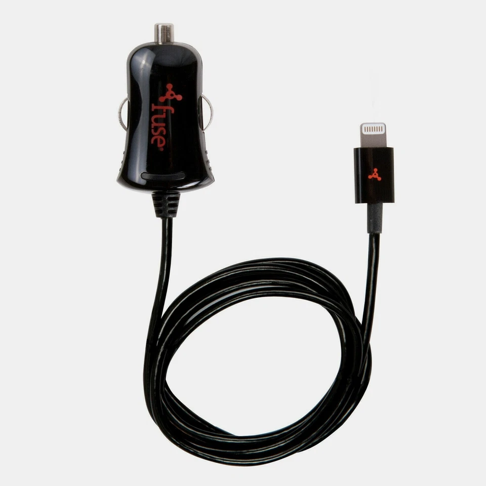 Fuse 06951 LIGHTNING CAR CHARGER 4' Coil Cable for APPLE iPhone iPad iPod 12 V - Image 1 of 1