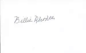 BILLIE RHODES FALLECIDA ACTRIZ DE CINE MUDO AUTÓGRAFO EN TARJETA ÍNDICE 3x5 firmada - Imagen 1 de 1