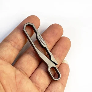 Titanium Alloy Quick Buckle Detach Belt Waist Hanging Keychain Key Ring Tool EDC - Picture 1 of 10