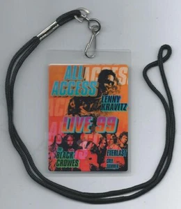 Lenny Kravitz Black Crowes backstage pass 1999 Cree Summer - Picture 1 of 2