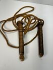Vintage Skipping Rope Antique Wooden Contoured Handles 8 foot