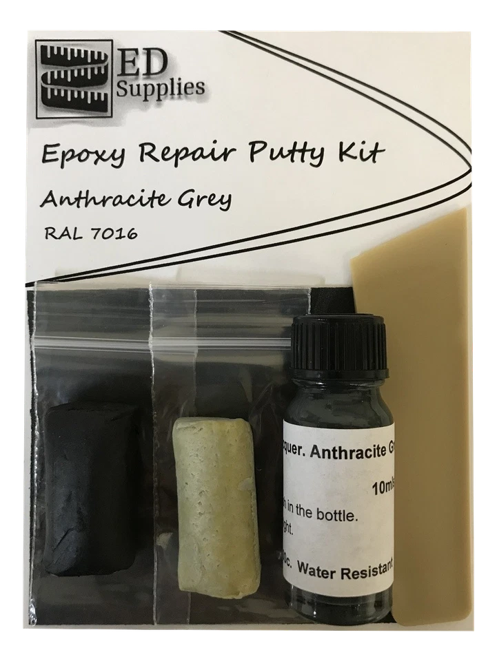 ED SUPPLIES Anthracite Grey Floor & Wall Ceramic Tile Epoxy Repair Putty Kit - Chips, Crack