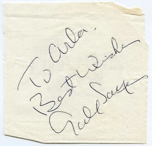 GALE SAYERS AUTOGRAPH CHICAGO BEARS NFL ELKS CLUB NAPKIN S4 - Picture 1 of 2