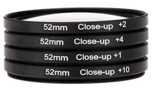 49 52 55 58 62 67 72 77 mm filtri ravvicinati set obiettivo macro (+1,2,4,10) fotocamera reflex digitale - Foto 1 di 13