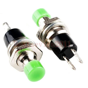 100 piezas verde 8 mm 2 pines momentáneo sin botón interruptor pulsador pulsador, liberación - Imagen 1 de 1