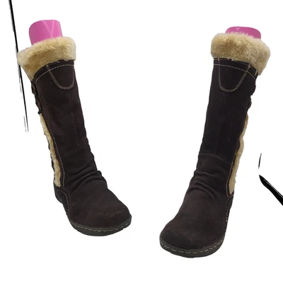 BareTraps Elister женщин размер 8 М коричневый кожаный замши искусственного меха с подкладкой молнии ботинки - Изображение 1 из 4