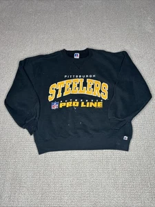 Vintage 90s NFL Mens LG Pittsburgh Steelers Pro Line Crewneck Sweatshirt STAINED - Bild 1 von 10