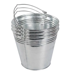 Silverline 907044 – Set di 3 secchi in acciaio galvanizzato, Argento - Foto 1 di 5