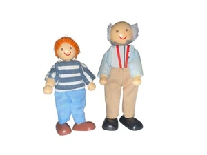 KidKraft Puppenhaus Holzklammer Puppen bewegliche Personen Figuren 2 Stück - Bild 1 von 8