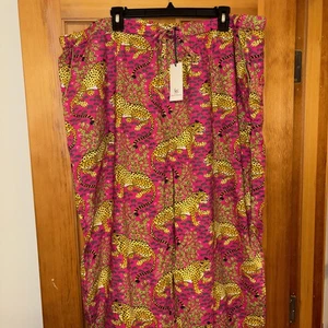 Print Fresh Pyjamahose 3XL Rosa Raubkatze Leopardenmuster Neu mit Etikett - Bild 1 von 9