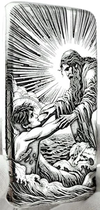 10 ozt 999 Fine Silver Art Bar - SAVED - ADAMO TECHNE - Limited Edition - Bild 1 von 7